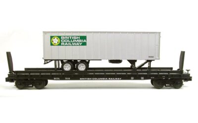2012: British Columbia Railway trailer on flatcar