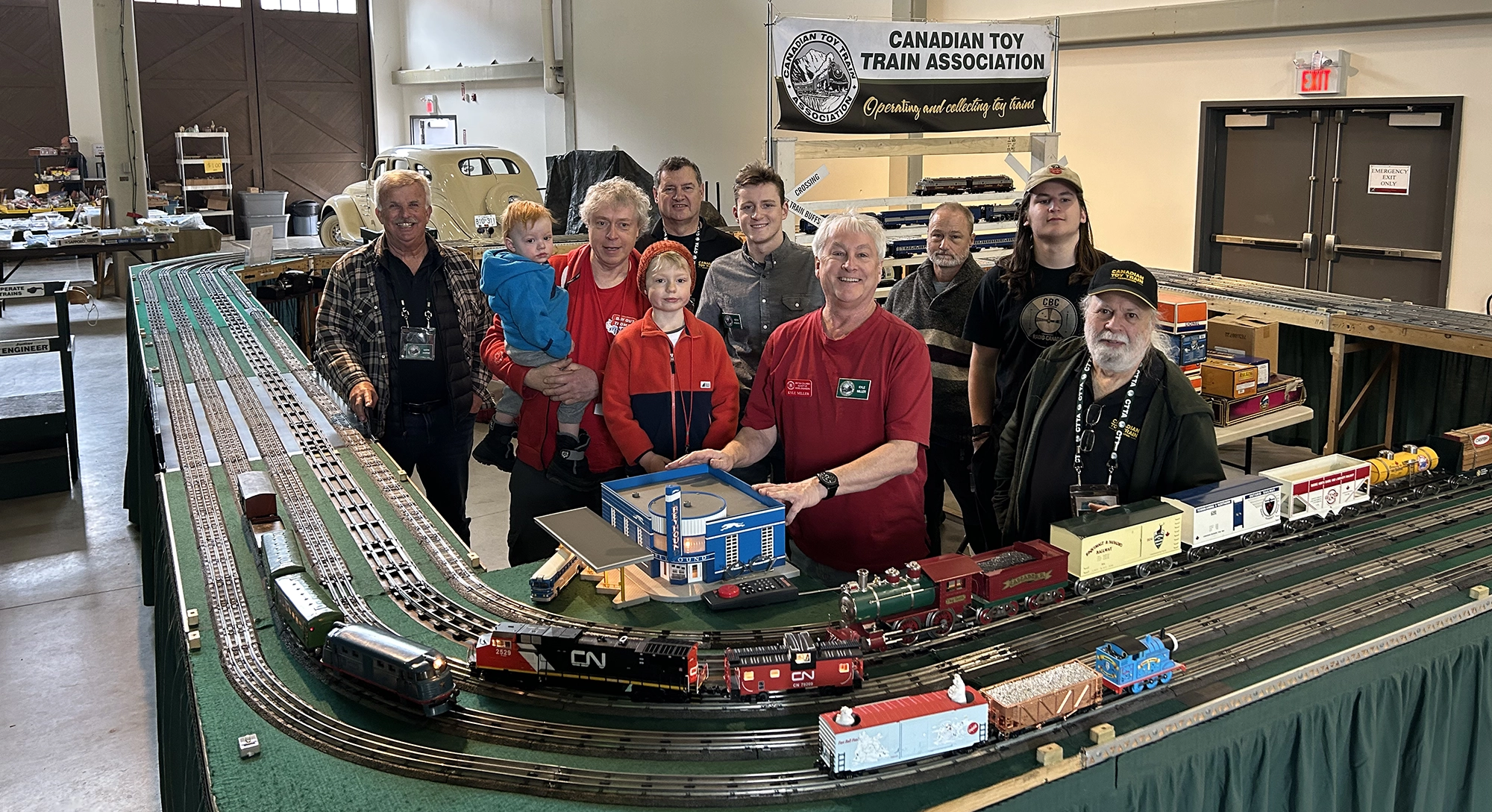 CTTA Members operating modular layout at railway Museum of BC