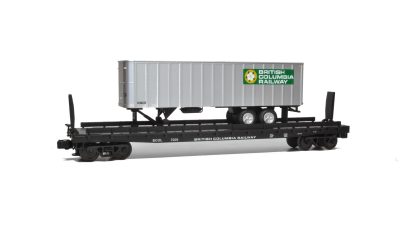 2012: British Columbia Railway trailer on flatcar